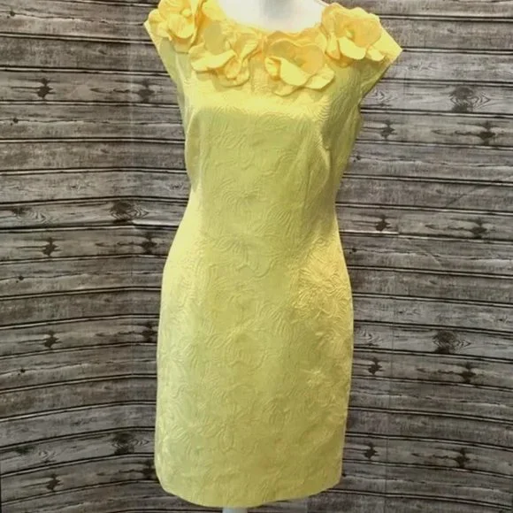 SD Collection | Dresses | Sd Collection Yellow Dress With Floral Accent |  Poshmark